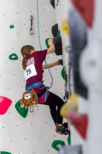 Qualifikationsroute 2 der U13 weiblich beim Weimarer Jugend-Kletterwettkampf 2025